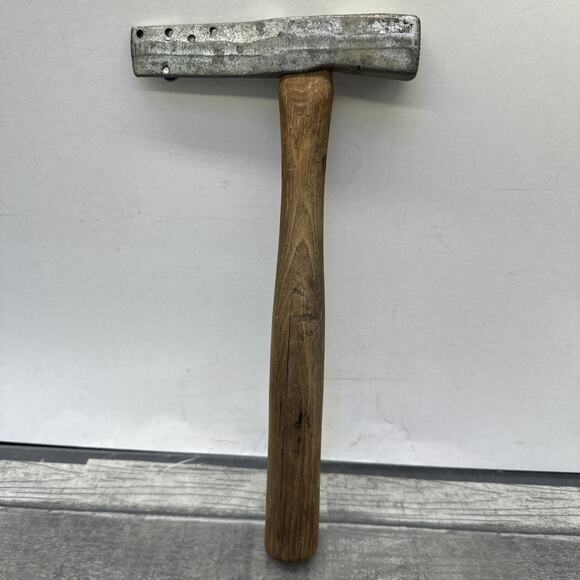 Vintage AJC A.J.C. Roofing Hammer Shingle Cutter Wooden Handle {E} - Picture 6 of 11